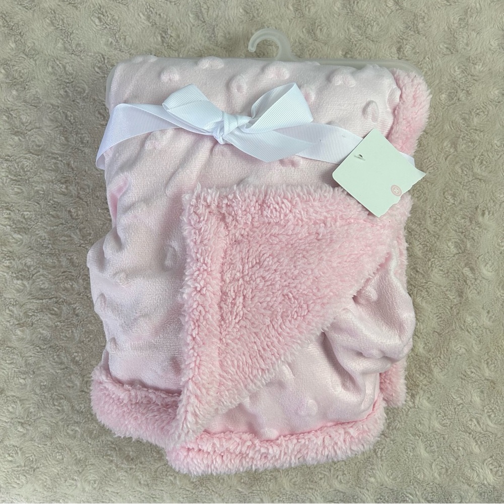 Cudlie NY Pink Hearts Baby Blanket Security Lovey NEW